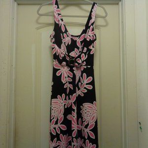 SEXY 2 OLD BAGS PRETTY TROPICS PINK & BLACK DRESS CHICO SM